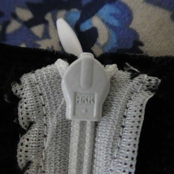 Velvet Space 46 Skirt Midi Floral Lined Velvet Waistband Side Zip Full S - Picture 6 of 8